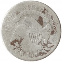 Монета США 10 центов 1836