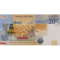 Банкнота Польша 20 злотых 2021 Лех Качиньский в буклете
