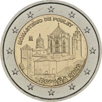 Испания 2 евро 2026 Монастырь Поблет