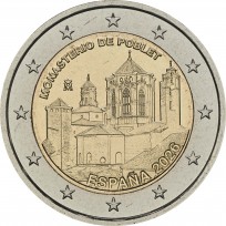 Монета Испания 2 евро 2026 Монастырь Поблет