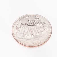Монета США 25 центов 2016 Национальный парк Харперс Ферри