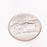 Монета США 25 центов 2006 Северная Дакота