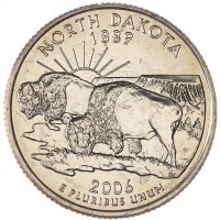 США 25 центов 2006 Северная Дакота