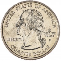 Монета США 25 центов 2006 Северная Дакота