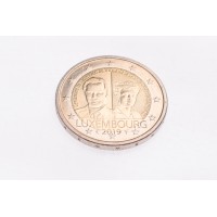 Монета Люксембург 2 евро 2019 100-летие вступления на престол Великой Герцогини Люксембурга Шарлотты