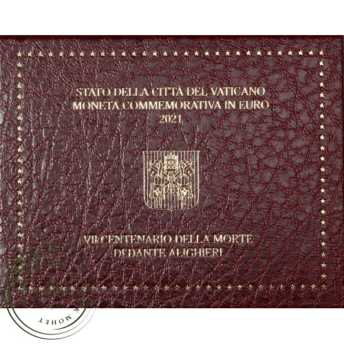 Ватикан 2 евро 2021 700 лет со дня смерти Данте Алигьери — 937031154