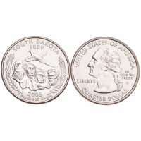 Монета США 25 центов 2006 Южная Дакота