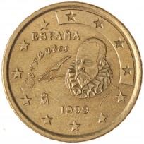 Монета Испания 50 евроцентов 1999