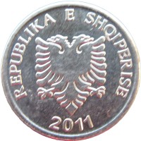 Монета Албания 5 лек 2011