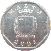 Монета Мальта 5 центов 2001
