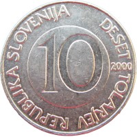 Монета Словения 10 толаров 2000