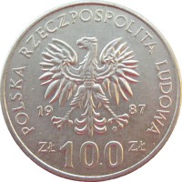 Польша 100 злотых 1987 Король Казимир III Великий