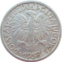 Монета Польша 2 злотых 1958