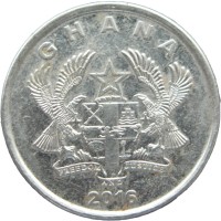 Монета Гана 20 песев 2016