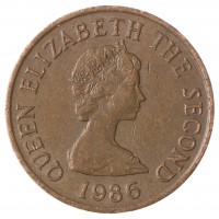 Монета Джерси 1 пенни 1986