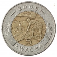 Монета Малави 5 квач 2006