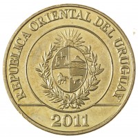 Монета Уругвай 5 песо 2011