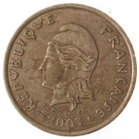 Монета Полинезия 100 франков 2003