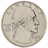 Монета США 25 центов 2025 Джульетта Гордон Лоу