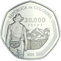 Монета Колумбия 20000 песо 2024 сумка