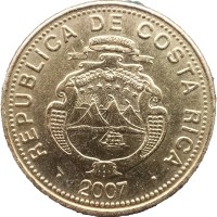 Монета Коста-Рика 25 колон 2007