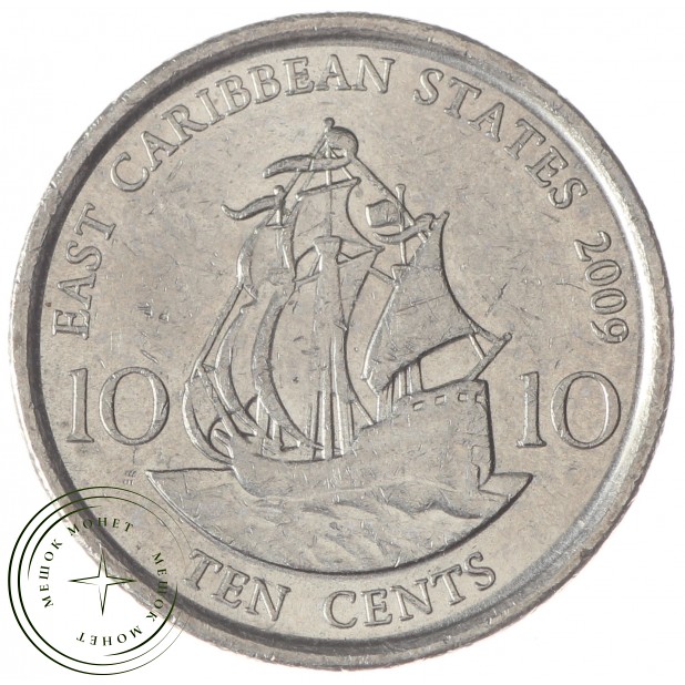 Карибы 10 центов 2009