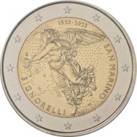 Монета Сан-Марино 2 евро 2023 Синьорелли (буклет)