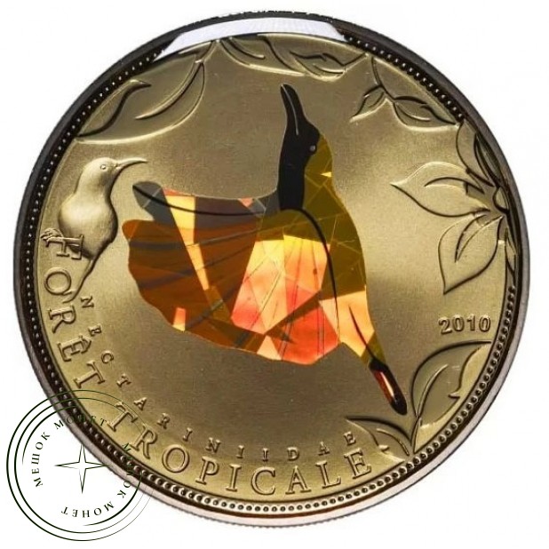 Того 100 франков 2010 Желтая нектарница