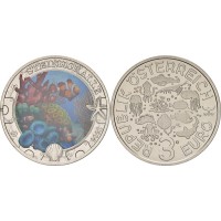 Монета Австрия 3 евро 2023 Каменистый коралл