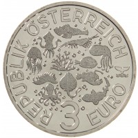 Монета Австрия 3 евро 2023 Каменистый коралл