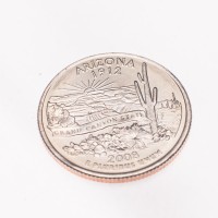 Монета США 25 центов 2008 Аризона