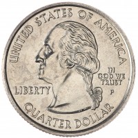 Монета США 25 центов 2008 Аризона