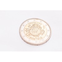 Монета Нидерланды 2 евро 2012 10 лет наличному обращению евро