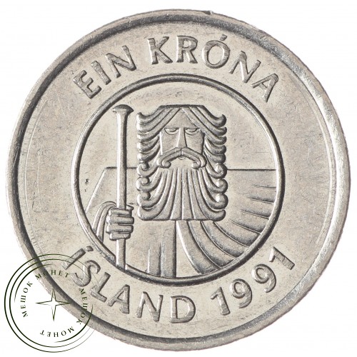 Исландия 1 крона 1991 - 937032320 — 90621414-4