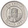 Исландия 1 крона 1991 - 937032320