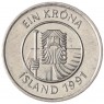 Исландия 1 крона 1991 - 937033465