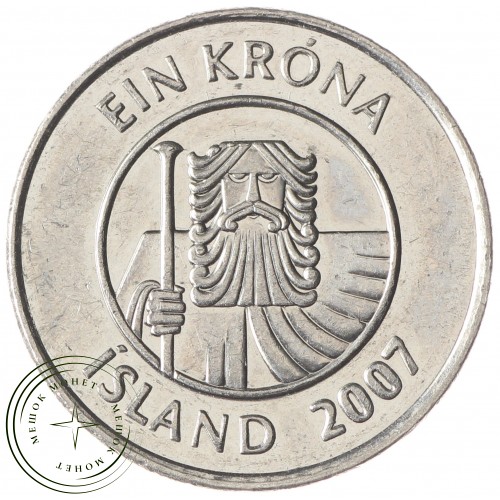 Исландия 1 крона 2007 - 937033466 — 90621414-8