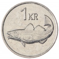 Монета Исландия 1 крона 2011