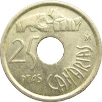 Монета Испания 25 песет 1994 Канарские острова