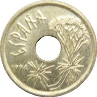 Монета Испания 25 песет 1994 Канарские острова