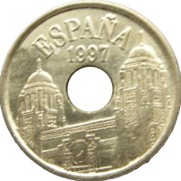 Монета Испания 25 песет 1997 Мелилья