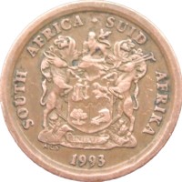 Монета ЮАР 5 центов 1993