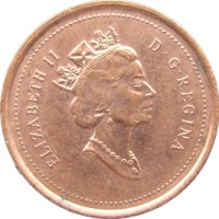 Монета Канада 1 цент 1997