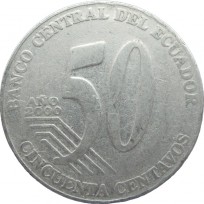 Монета Эквадор 50 сентаво 2000