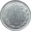 Турция 1 лира 1969