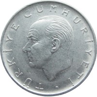 Монета Турция 1 лира 1969