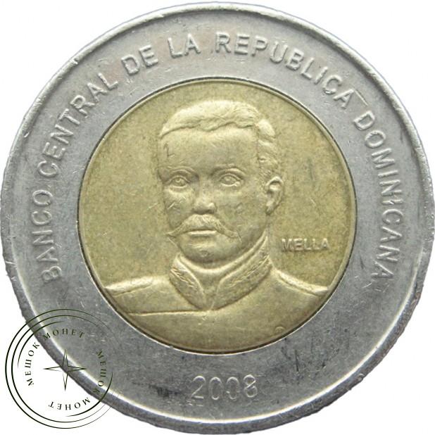 Доминикана 10 песо 2008