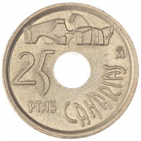 Монета Испания 25 песет 1994