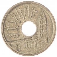 Монета Испания 25 песет 1995