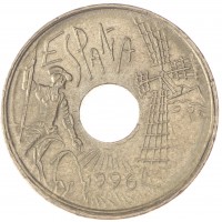 Монета Испания 25 песет 1996